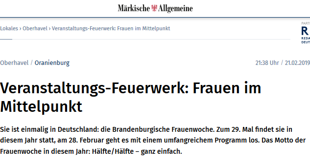 Veranstaltungs-Feuerwerk: Frauen im Mittelpunkt